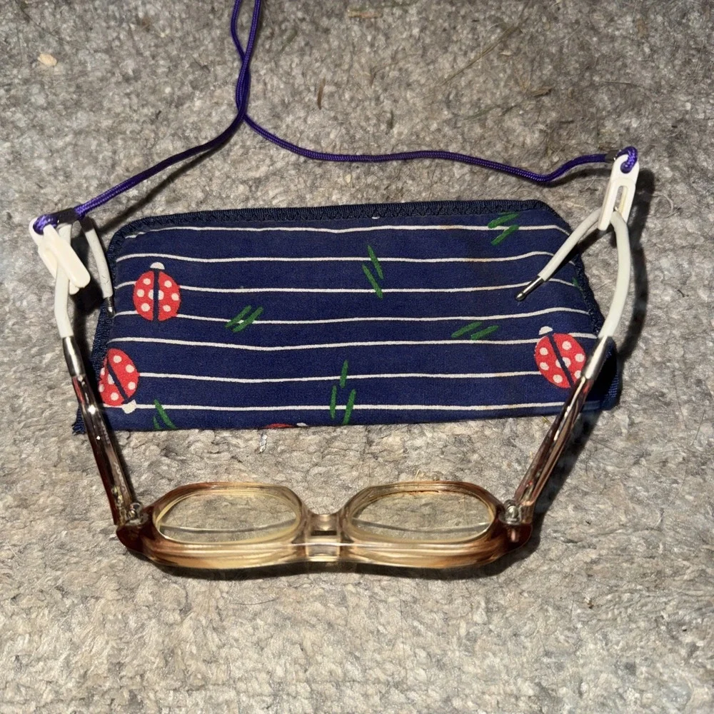 Vtg L'Amy Eyeglass Frames Germany Rose Brown Retro Clear 40 10 2014 Retro Prop